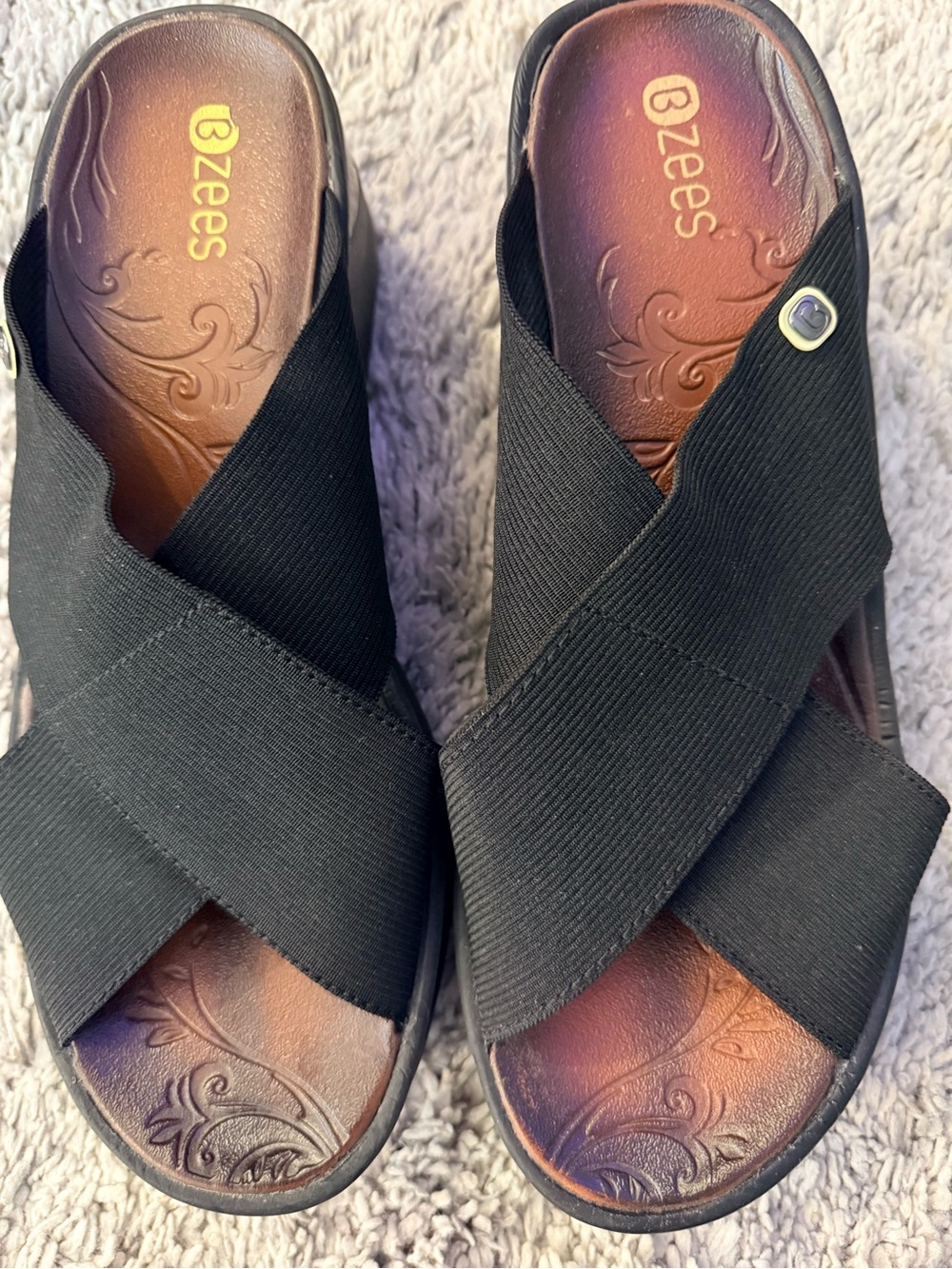 Bzees desire elastic Crisscross Sandals beach coquette cottagecore feminine sz 9 - Picture 2 of 10